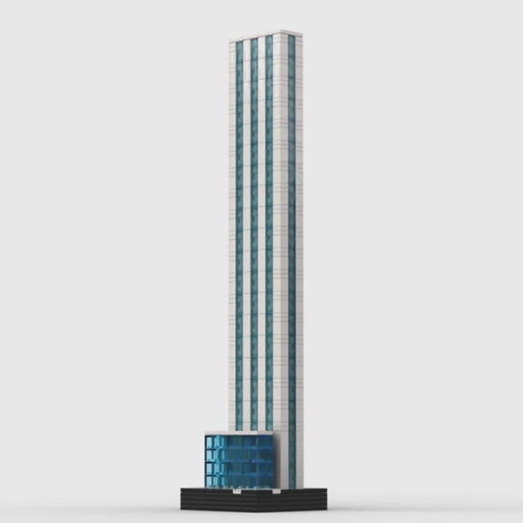 MOC-46593 100 West 53rd Street Modular Building Blocks Set Skyscraper MOC Bricks Toys 1650 Model 1028pcs