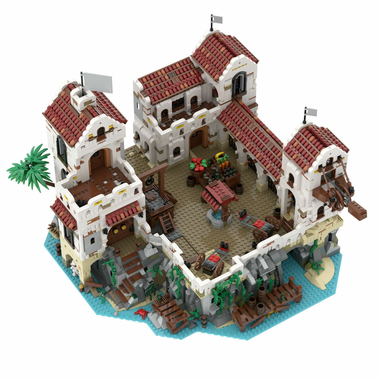 Modular Gift Pack MOC-49155 Castle Modular Building Blocks Set Pirates MOC Bricks Gift ...