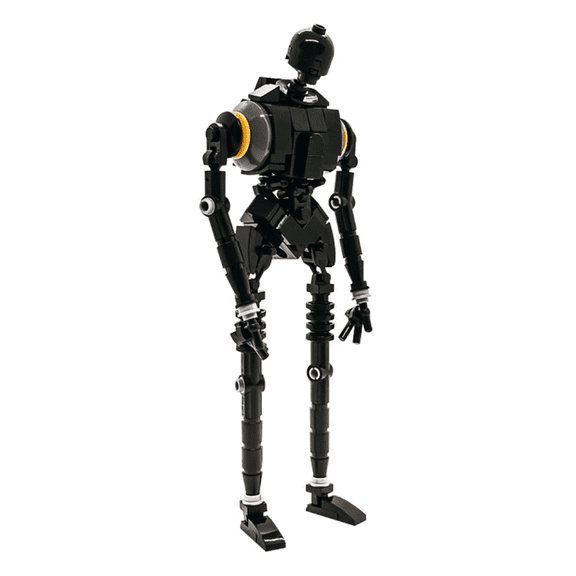 MOC-59025 Sci-Fi Security Robot Building Blocks Kit, Multi Joint Posable Mecha Droid Model, Collectible DIY Brick Figure Toy for Teens Hobby Collectors