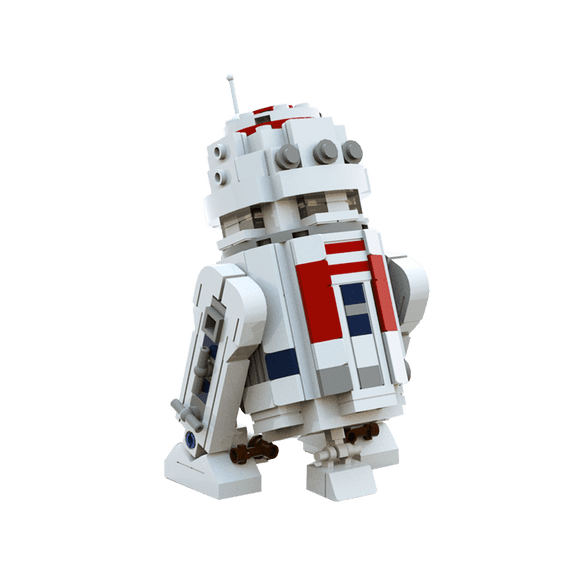 MOC-7184 Mini Round Space Explorer Bot Building Blocks Set, 289 Pcs Sci-Fi Display MOC Bricks Model Toys