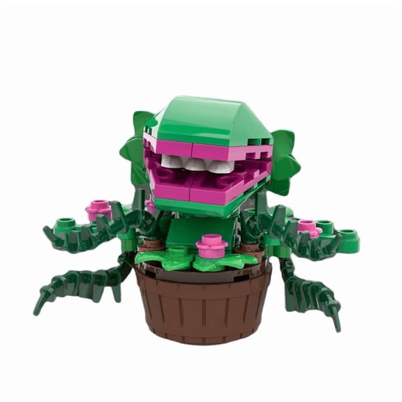 MOC-89464 47PCS Monster Carnivorous Potted Flower Construction Building Blocks Toy, Scary Predatory Plant Brick Display Model
