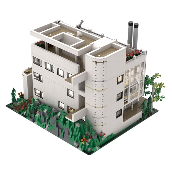 MOC-94307 Douglas House of Richard Meier Modular Building Blocks City Street View Assembly Brick Model Toys