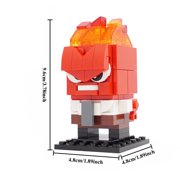 MOC Anger Emoji Building Blocks Set   Creative Red Angry Character Brick Kit, Collectible Desk Decor Toy Gift for Kids & Adults
