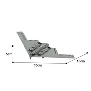 MOC B-2 Stealth Bomber Building Bricks Kit - 1917pcs 1/70 Scale Military Plane Model, Aviation Decor for Hobbyists