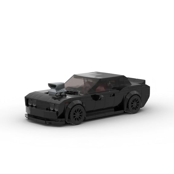 MOC Building Blocks Dodge Charger Speed Series  8-Wide Muscle Car Building Kit, Compatible with Major, Creative Supercar Model for Adults & Kids, Collectible Vehicle Toy