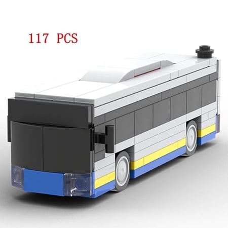 MOC Car Italy Turin Bus GTT model Building Block minibus Vehicle Creative traffic brick Christmas Gift Toy City Technical Ideas