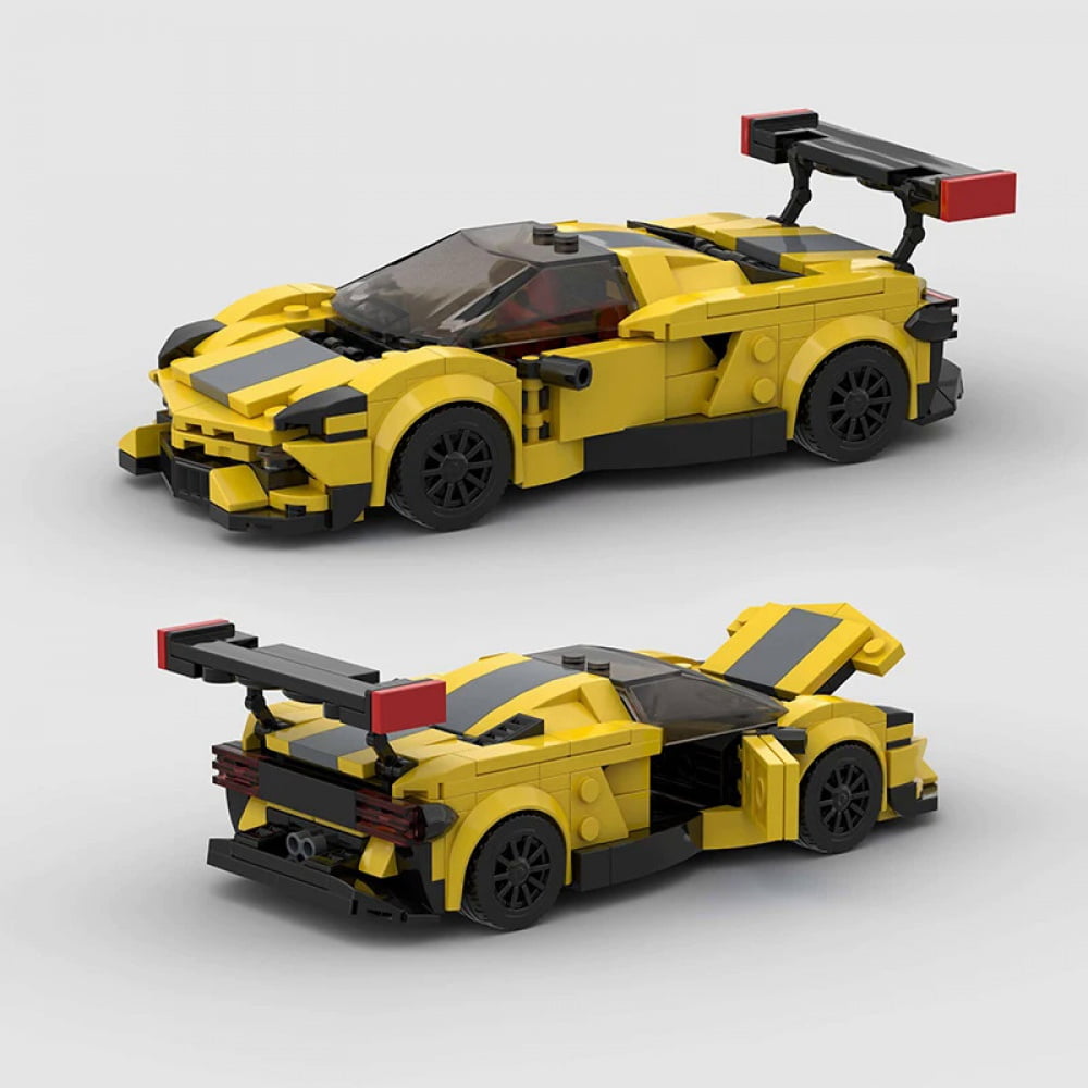 MOC City Racing Car Speed Champions Sports Building Blocks Bricks ...