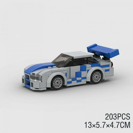 MOC City Racing Car Speed Champions Sports Building Blocks Bricks Classic Rally Supercar Racers F1 Great Vehicles Kits Toys R34