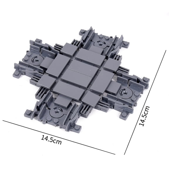 MOC City Train Rail Crossing Tracks Set Stud Gap Triple Switch Bricks Building Blocks Technical Enlighten Toys for kids