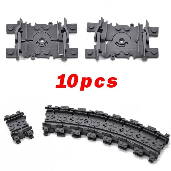 MOC City Train Rail Crossing Tracks Set Stud Gap Triple Switch Bricks Building Blocks Technical Enlighten Toys for kids