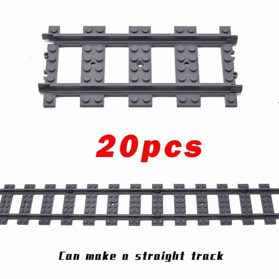 MOC City Train Rail Crossing Tracks Set Stud Gap Triple Switch Bricks Building Blocks Technical Enlighten Toys for kids