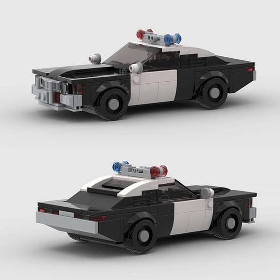 MOC Classic Racing Model City Racing Car Speed Champions Vintage Police Vehicles Building Blocks Bricks Technique Kid Toys Gift