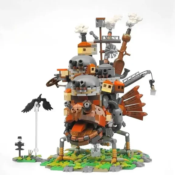 MOC Classical Mobile Castle Building Blocks Set For Howled-Movinged Animated House Bricks Model Toy Children Birthday Gifts