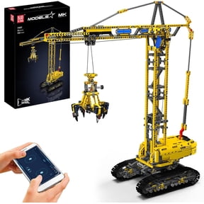 MOC Crawler Crane Advanced Building Kit for Adults, MOC Mobile Crane Heavy-Duty Truck Sets to Build, APP Control Large Engineering Vehicles, Construction Model Toy (1731 PCS)