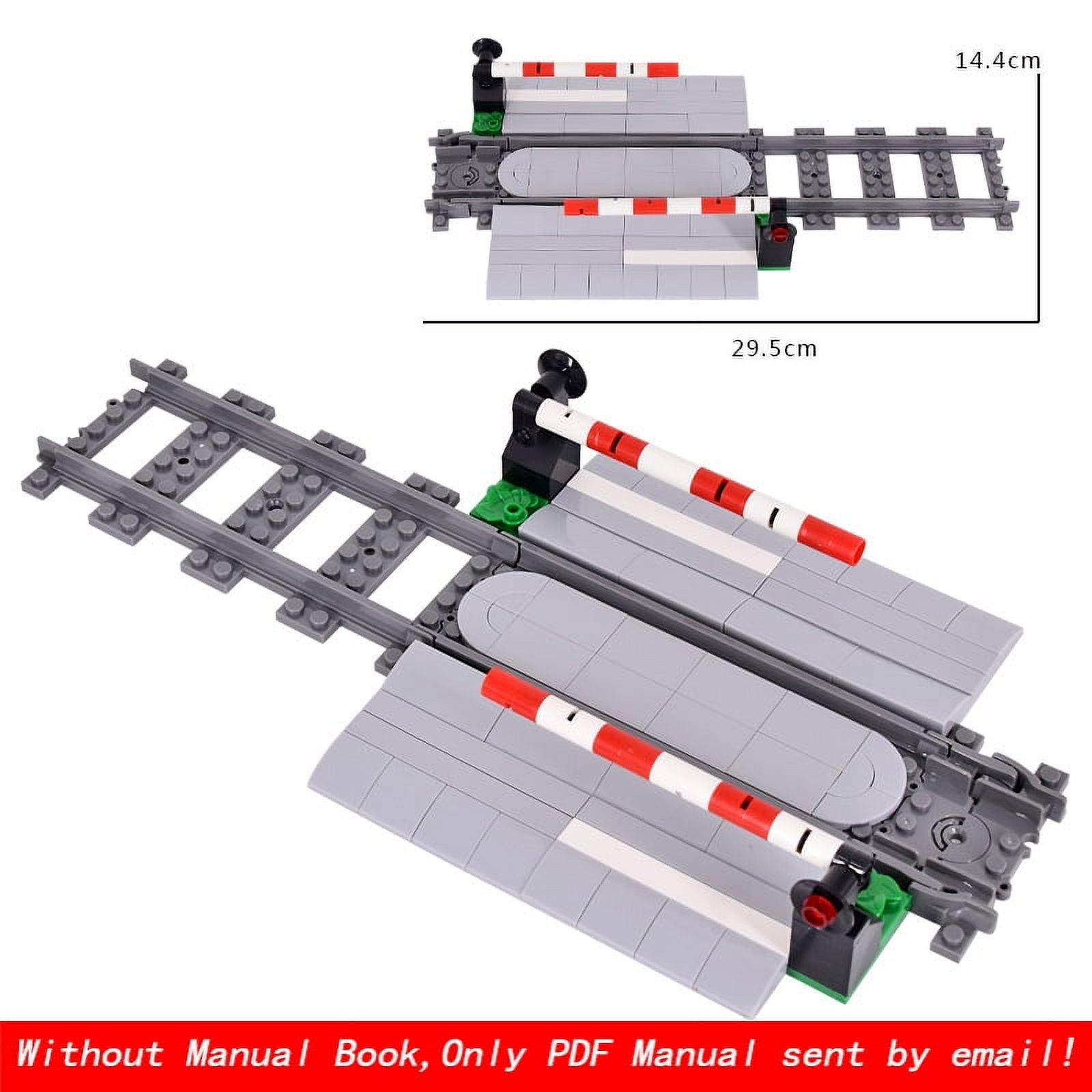 MOC Creative Expert City Train Traffic lights Railing Crossing Railway ...