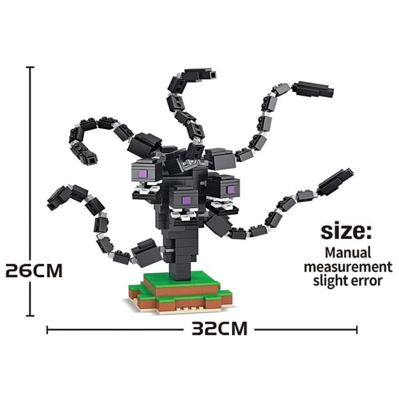MOC Dark Chaos Storm Boss Building Blocks Set, Three-Headed Monster Model, Pixel World DIY Assembly Toy for Adults and Teens 14+, Gift for Creative Builders, No Original Box