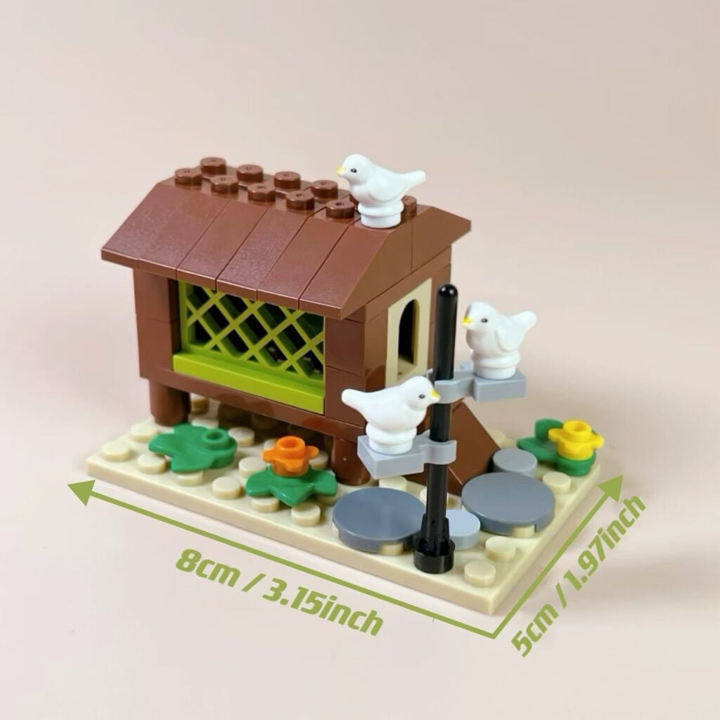 MOC Farm Animals Building Blocks City ChickenCoop Hen House Toys DIY ...