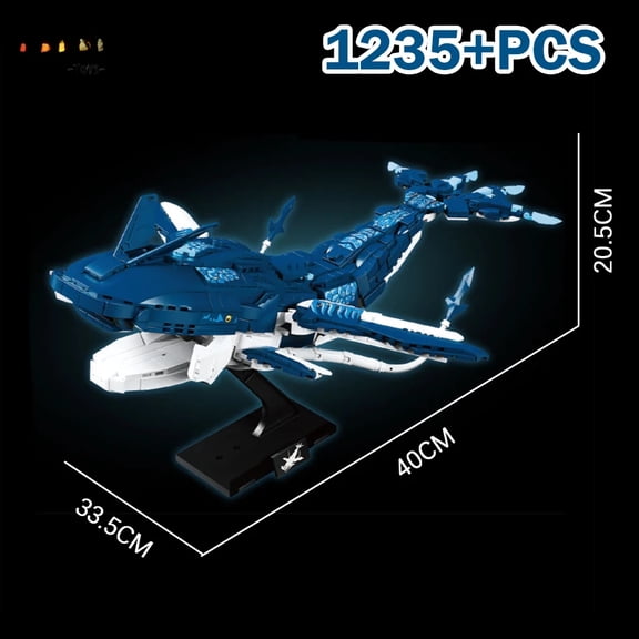 MOC Fly Dragon Warrior Whale Building Blocks Science Fiction Movie Model City Construction Bricks Toys for Children Holiday Gift