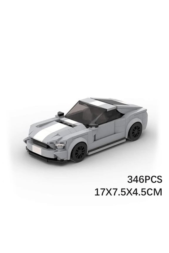 MOC Ford Mustang Sports Car – 346pcs Creative Building Blocks Set, Puzzle Bricks Toy for Desktop Display, Holiday Gifts & Trade Swap Collection