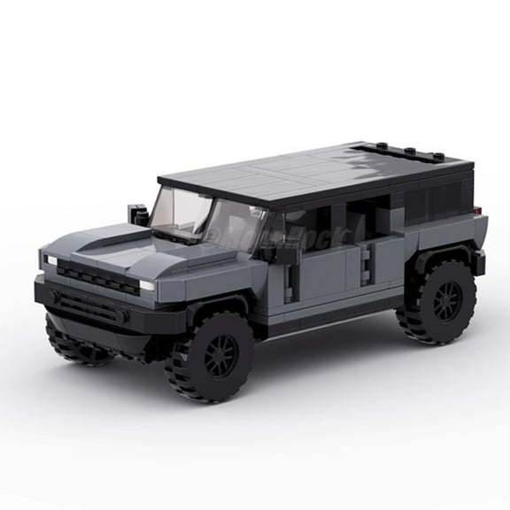 MOC GMC Hummer EV Extreme Off-Road Adventure Building Kit (464 Pcs) 8-Stud Grid Edition with Openable Cabin & All-Terrain Tires, Role-Play Scenarios and Premium Goodie Bag Fillers