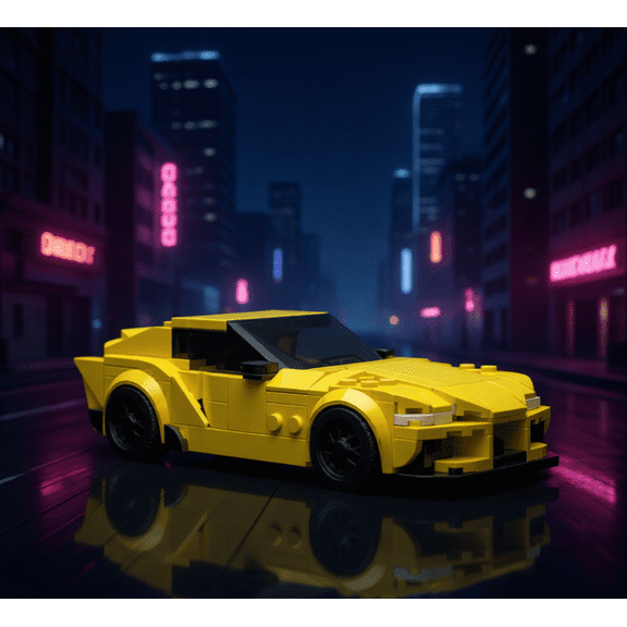 MOC GR Supra Bull Demon King Racing Car Building Blocks | 8-Grid Speed Toy Model M03007B | Hot Selling Collectible Gift