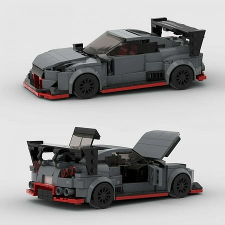 MOC GT-R R35 Famous Supercar Racing Sports Car Vehicle Speed Champion Racer Building Blocks Brick Creative Garage Toys For Boys