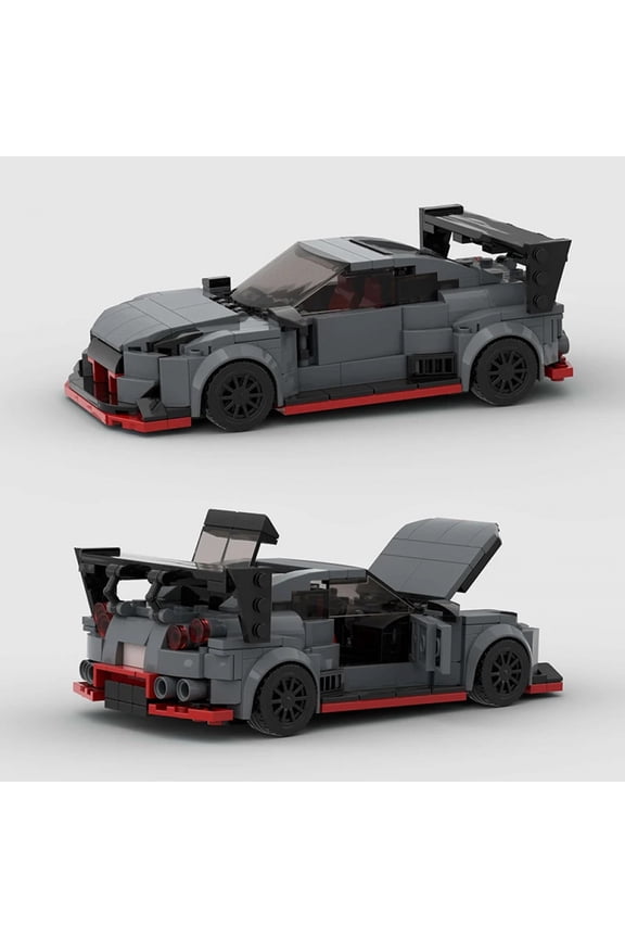 MOC GT-R R35 Famous Supercar Racing Sports Car Vehicle Speed Champion Racer Building Blocks Brick Creative Garage Toys For Boys