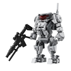 MOC Grey Heavy Tactical Combat Mecha Building Blocks Set Sci-Fi Armor MOC Bricks Toys 140pcs