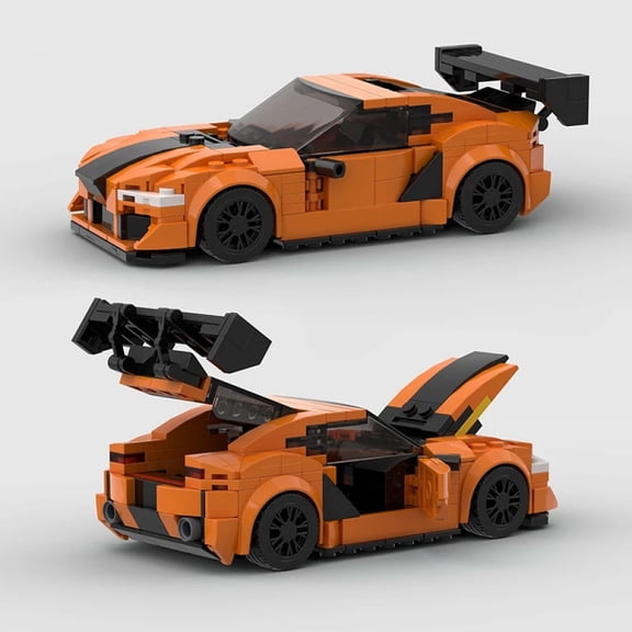 MOC Han's Supra GR Racing Car Classic City Speed Champions Sports Building Blocks Vehicle Bricks Kids Toys Boy Gift Super Racers