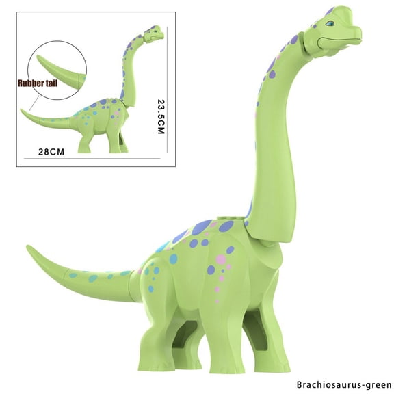 MOC Jurassic Dinosaurs World Dino Park Big Brachiosaurus Model Building Blocks DIY Dinosaur Figures Bricks Toys For Kids Gifts