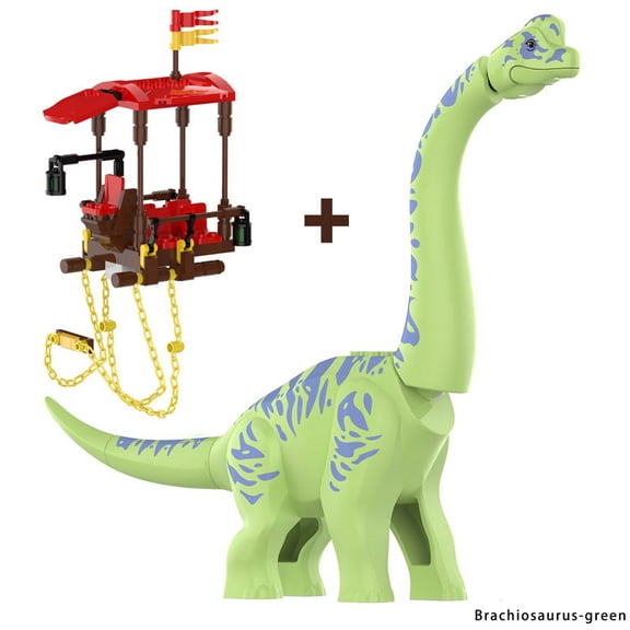 MOC Jurassic Dinosaurs World Dino Park Big Brachiosaurus Model Building Blocks DIY Dinosaur Figures Bricks Toys For Kids Gifts