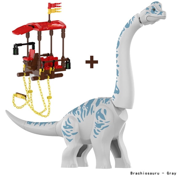 MOC Jurassic Dinosaurs World Dino Park Big Brachiosaurus Model Building Blocks DIY Dinosaur Figures Bricks Toys For Kids Gifts
