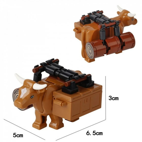 MOC Medieval Carriage Building Blocks Knights Transport Cattle Cart Travelers Sachet Horse War Chariot Prison Weapons Bricks Toy