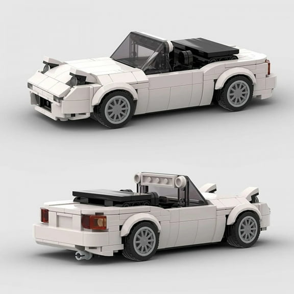 MOC Miata NA Racing Sports Classic Open Car Retro Convertible Vehicle Speed Champion Racer Building Blocks Brick Kids Toys Gifts