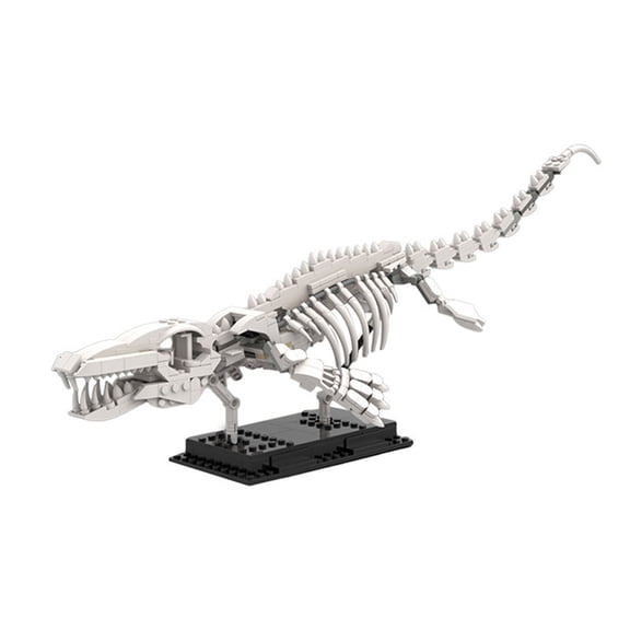 MOC Mosasaurus Skeleton Building Blocks Set Dinosaur Fossil Desktop Ornament