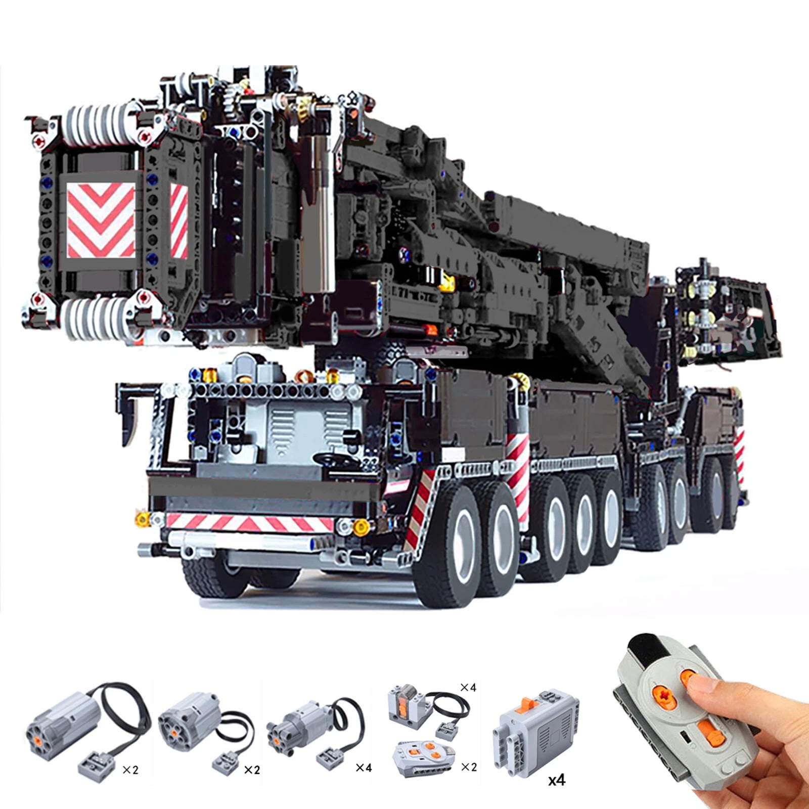 MOC Motorized RC LTM11200 Mobile Crane APP Control Building Blocks Set Technical Assembly Bricks Gift Toys