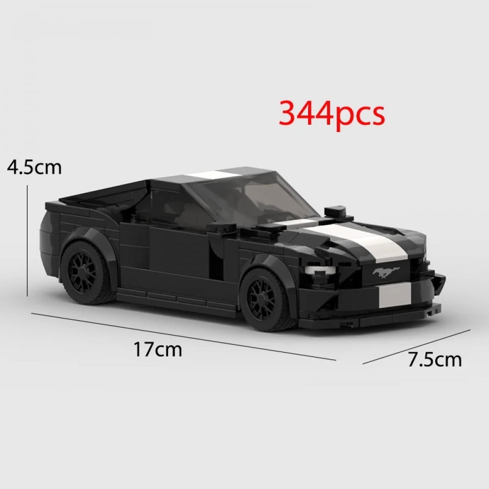 MOC Mustang 344pcs Car Speed Champion Racer FIT Brick Racing Super ...