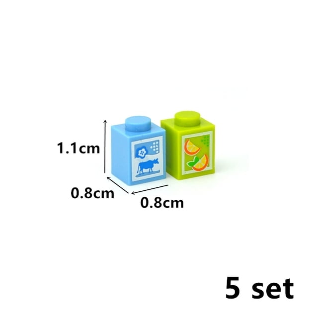 MOC Parts DIY Building Blocks Food Bread Fish Fruit Roast Chicken Toys