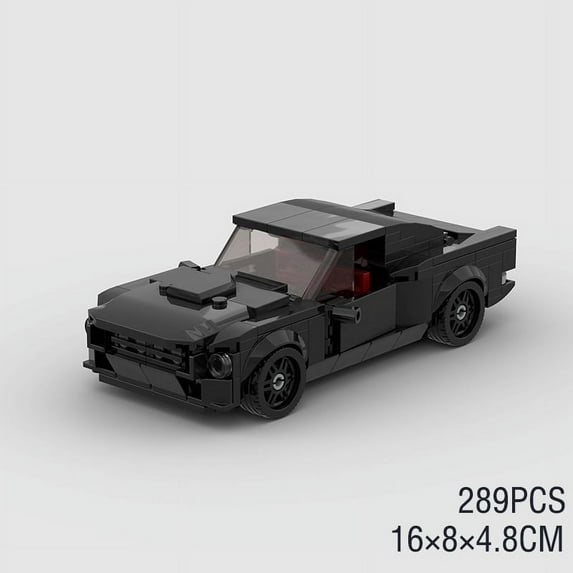 MOC Pickup Car Model Building Blocks GT RS6 Super Race Speed Racing Sports Police Vehicle Technical Racing Brick Christmas Gif