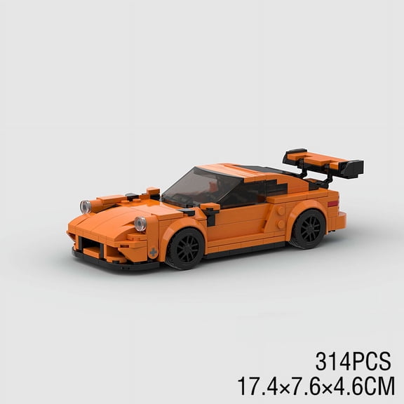 MOC Pickup Car Model Building Blocks GT RS6 Super Race Speed Racing Sports Police Vehicle Technical Racing Brick Christmas Gif