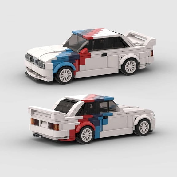 MOC Racing Sports Car Speed Champions Racer M3 E30 Building Blocks Set Vehicle Brick Supercar Garage Kids Toys Boys Technique F1