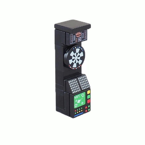 MOC Retro Arcade Machine Building Blocks Set with LCD Screen, Compatible with Mini Figures - DIY Model Toy for Kids Room Di