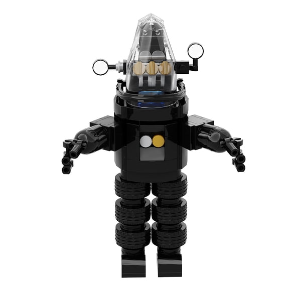MOC Retro Classic Transparent Dome Sci-Fi Robot Building Blocks Set Vintage Movie MOC Bricks Toys 187pcs
