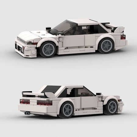 Moc S13 240sx City Vehicle Speed Champion Sports Car Rally Building Blocks Supercar Racing Road Garage Educational Toys Kid Gift