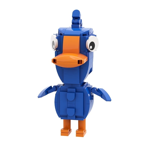 MOC-Series Cute Blue Cartoon Water Bird Figure Building Blocks Set Animal Decor MOC Bricks Toys 125pcs