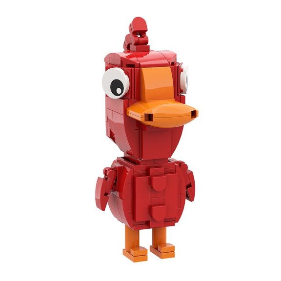 MOC-Series Cute Red Cartoon Water Bird Figure Building Blocks Set Animal Decor MOC Bricks Toys 125pcs