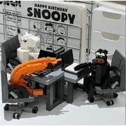 MOC "Shrimp Cow Horse" Busy Office Crew Building Blocks Set - Funny Overworked Desk Scene Bricks Model