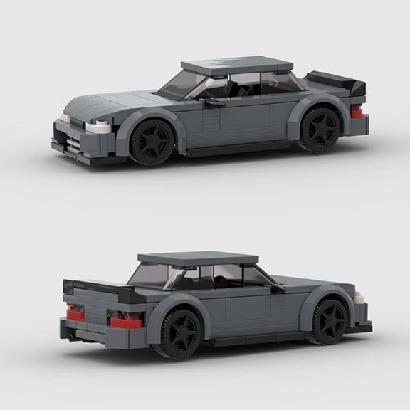MOC Silvia s13 Brick Speed Champions Rally Racing Sports Car City Technical Vehicle Racer Building Blocks Education Toy For Boy