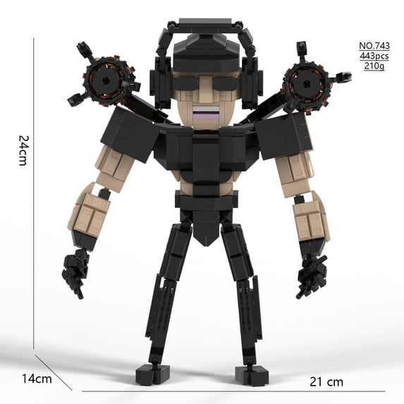 MOC Skibidi Toilet Building Blocks Set Titan Speakerman Cameraman Tvman Bricks DIY Model Toys For Kid New Year Birthday Gifts