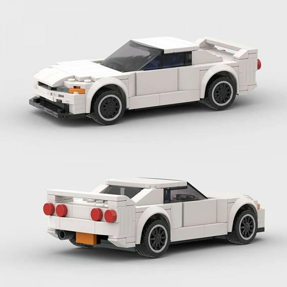 MOC Skyline R32 Speed Champions Super Race Car F1 Great Vehicle Racing Model Building Blocks Bricks Sports City Technique Toys